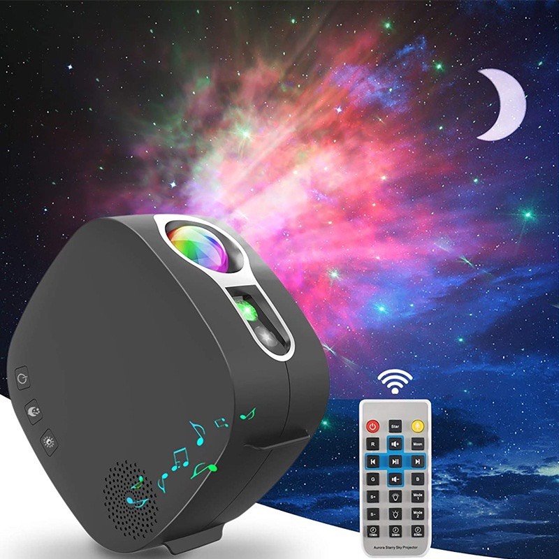 Đèn Nền Thiên Hà V2 Chiếu Bầu Trời Sao Galaxy Kết Hợp Loa Bluetooth Trang Trí Phòng Ngủ, Phòng Bay, Phòng Karaoke...