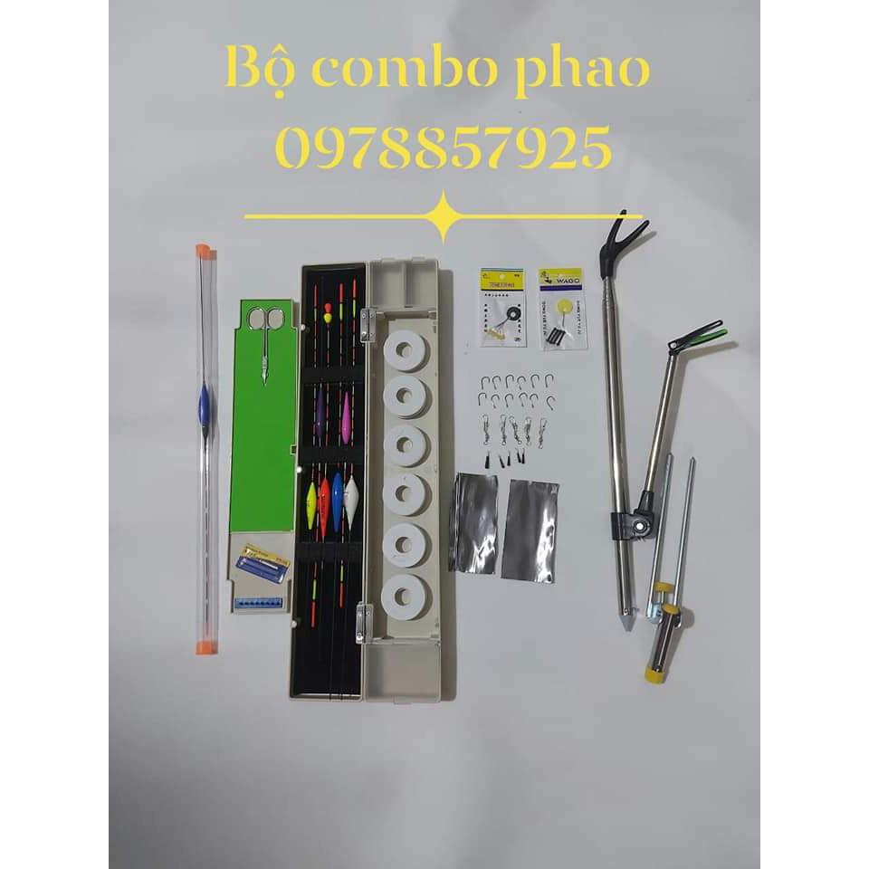Bộ combo phụ kiện câu đài,phao câu đài và chống cần inox dài 2m1bộ 210