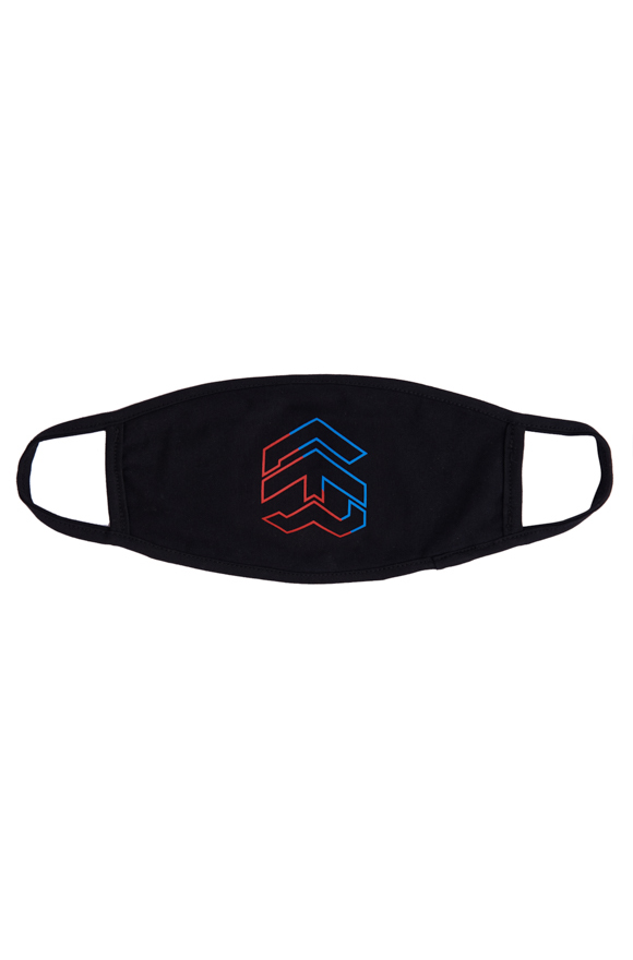 Khẩu Trang 5THEWAY Đen aka 5THEWAY /two-tone line/ BIG LOGO MASK in BLACK