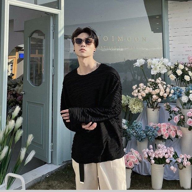 Áo thun tay dài vải Sóng nổi 3D Ripples Luxury