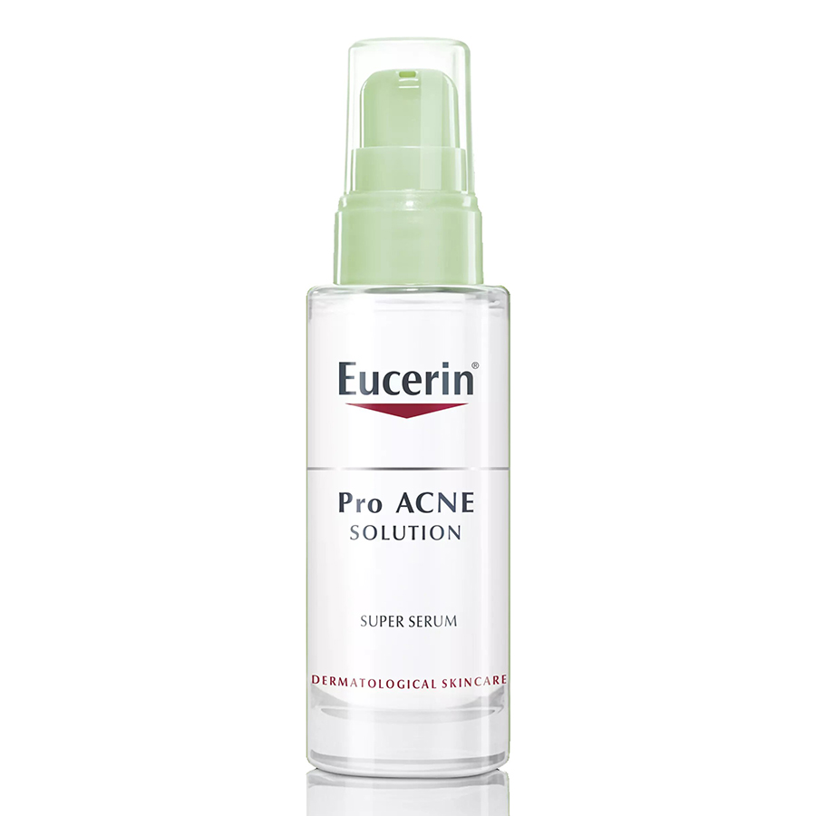 Bộ Serum Hỗ Trợ Trị Mụn Eucerin ProAcne Solution Super Serum (30ml) Và Nước Tẩy Trang Da Mụn Eucerin Pro ACNE Solution Acne &amp; Make-up Cleansing Water (200ml)