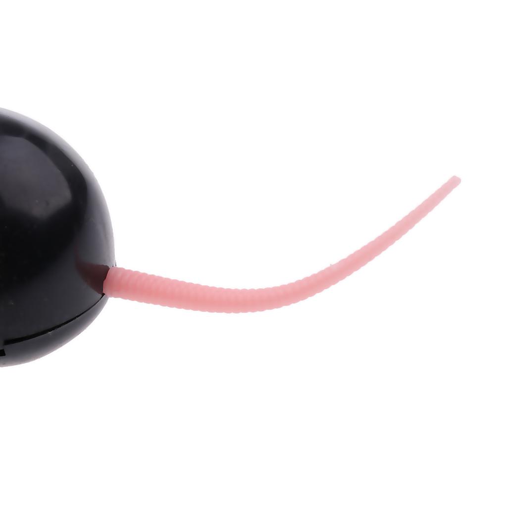 Funny Electric Running Mouse Rat Move Tail Cat Kitten Interactive Toy Black