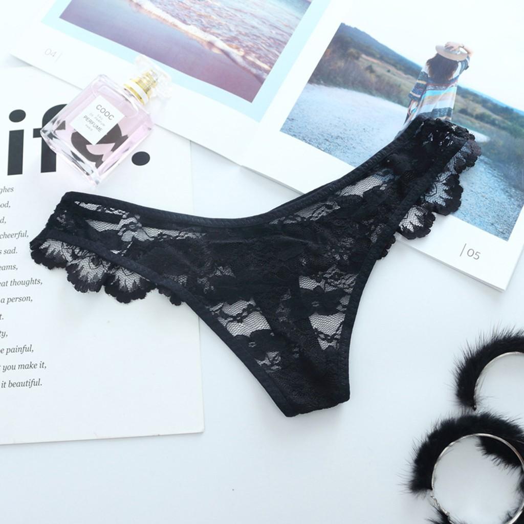 Quần lót lọt khe - Quần lót ren nữ phối dây sexy - Chất liệu ren mềm mịn, mẫu mới DNL019