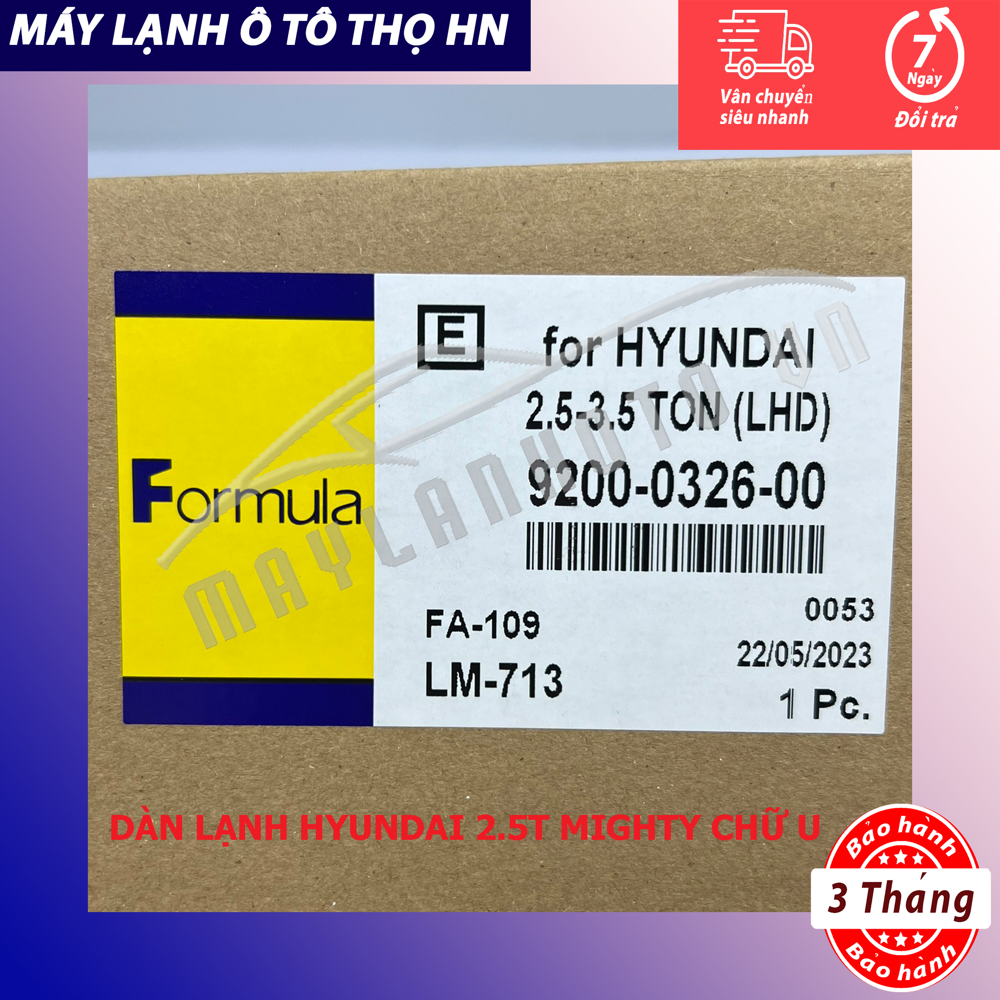 Dàn lạnh Hyundai Mighty 2,5 tấn - 3,5 tấn 2004 2005 2006 2007 2008 2009 2010 Hàng xịn Thái Lan 04 05 06 07 08 09 10