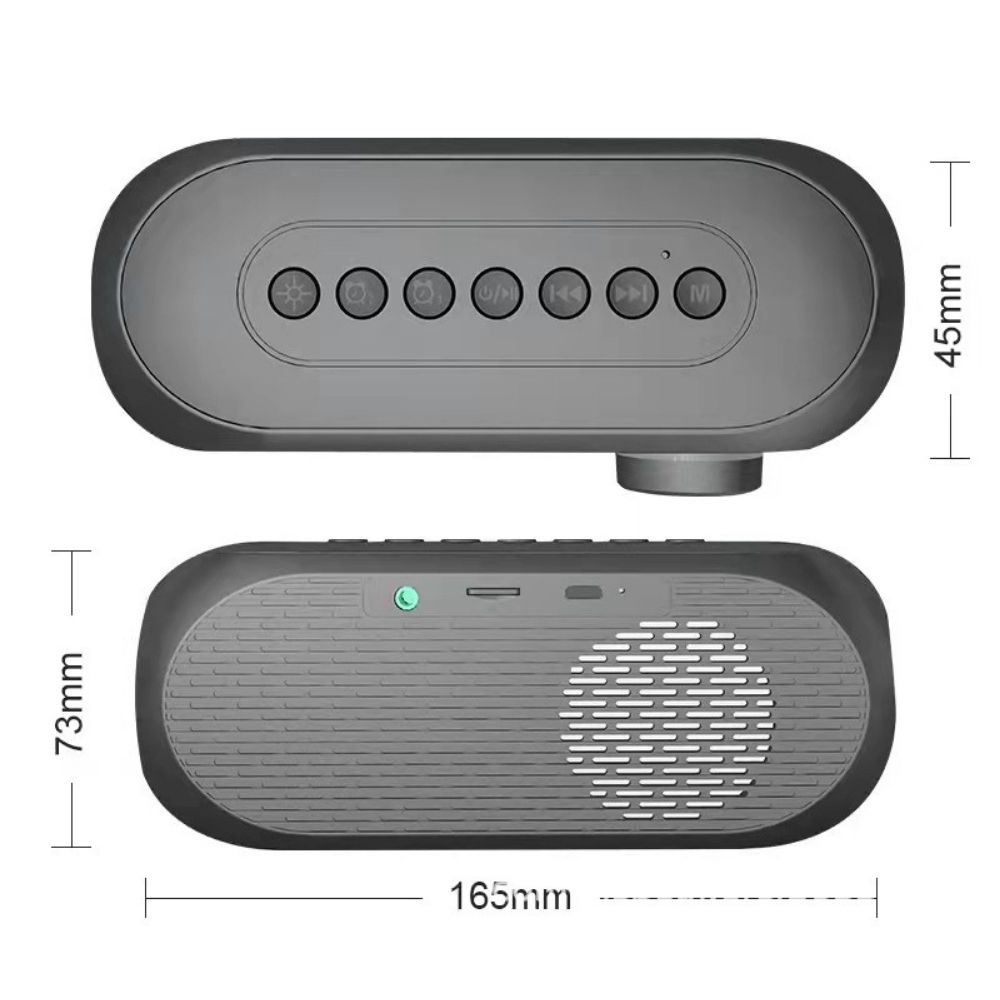 Loa bluetooth PAGINI L00CLO01 hiển thị đồng hồ màn hình tráng gương hiển thị đèn led nghe đài ,fm, radio,báo thức – Hàng nhập khẩu