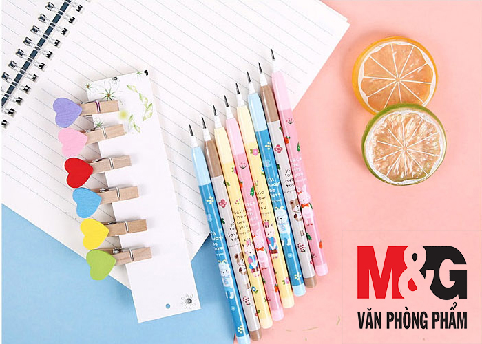 Bút chì khúc M&G AMPQ1602 thân có hình Mèo, Thỏ, Gấu