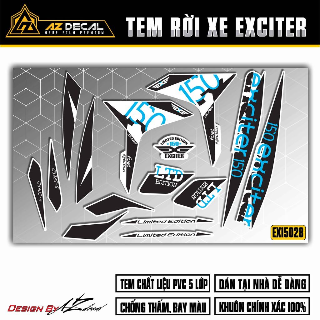 Tem Rời Dán Xe Exciter 150 Limited Edition | EX15028 | Decal Chế Ex150 Cao Cấp Chống Nước, Chống Phai Màu