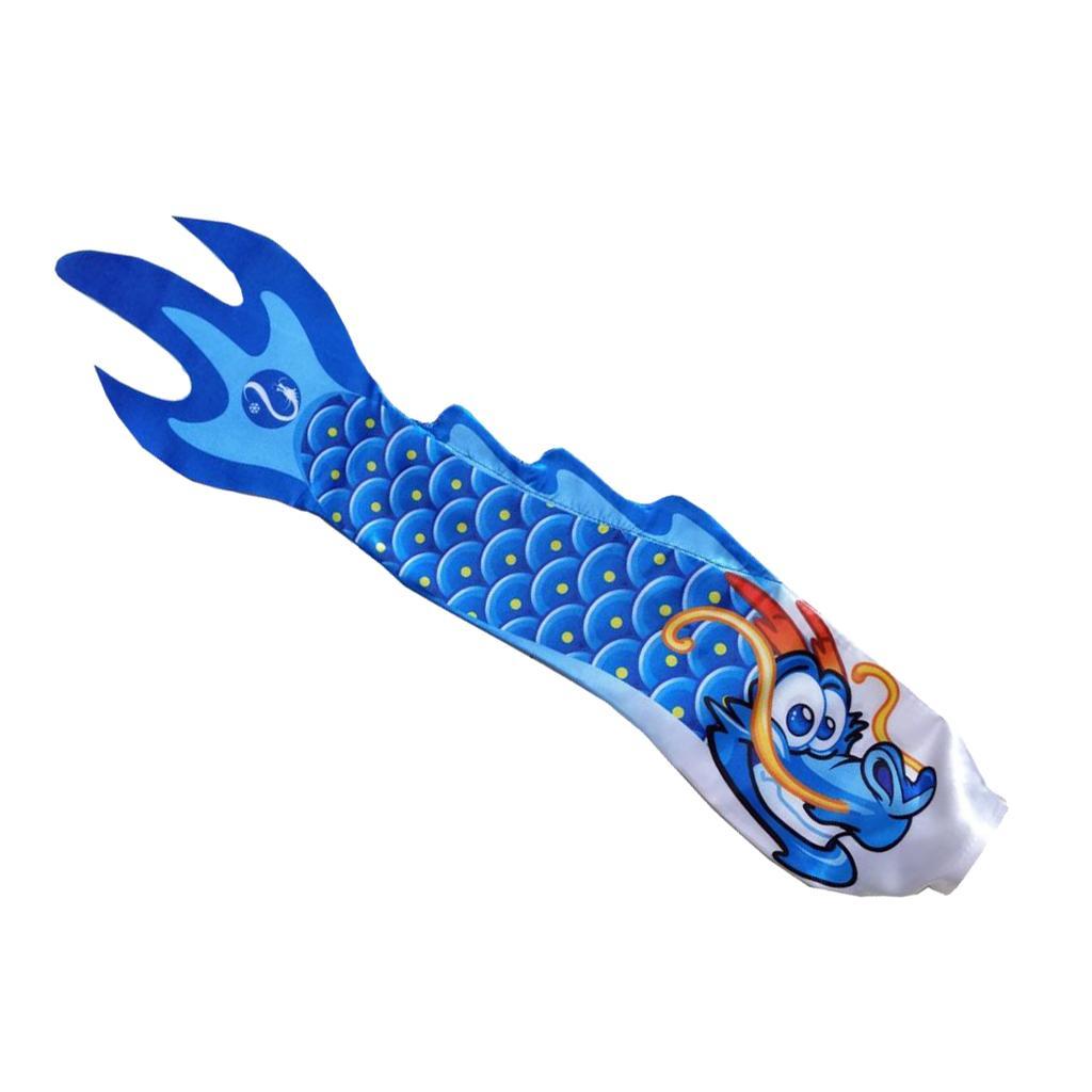 2Pcs Dragon Carp Wind Sock Koinobori Kite Flag Hanging Wall Decor