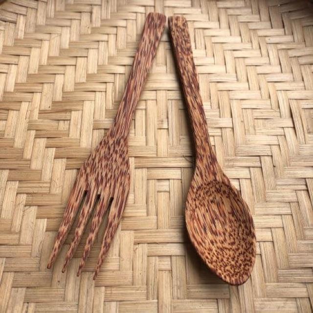 Dao- Muỗng- Nĩa gỗ dừa (Bộ dao muỗng nĩa gỗ dừa