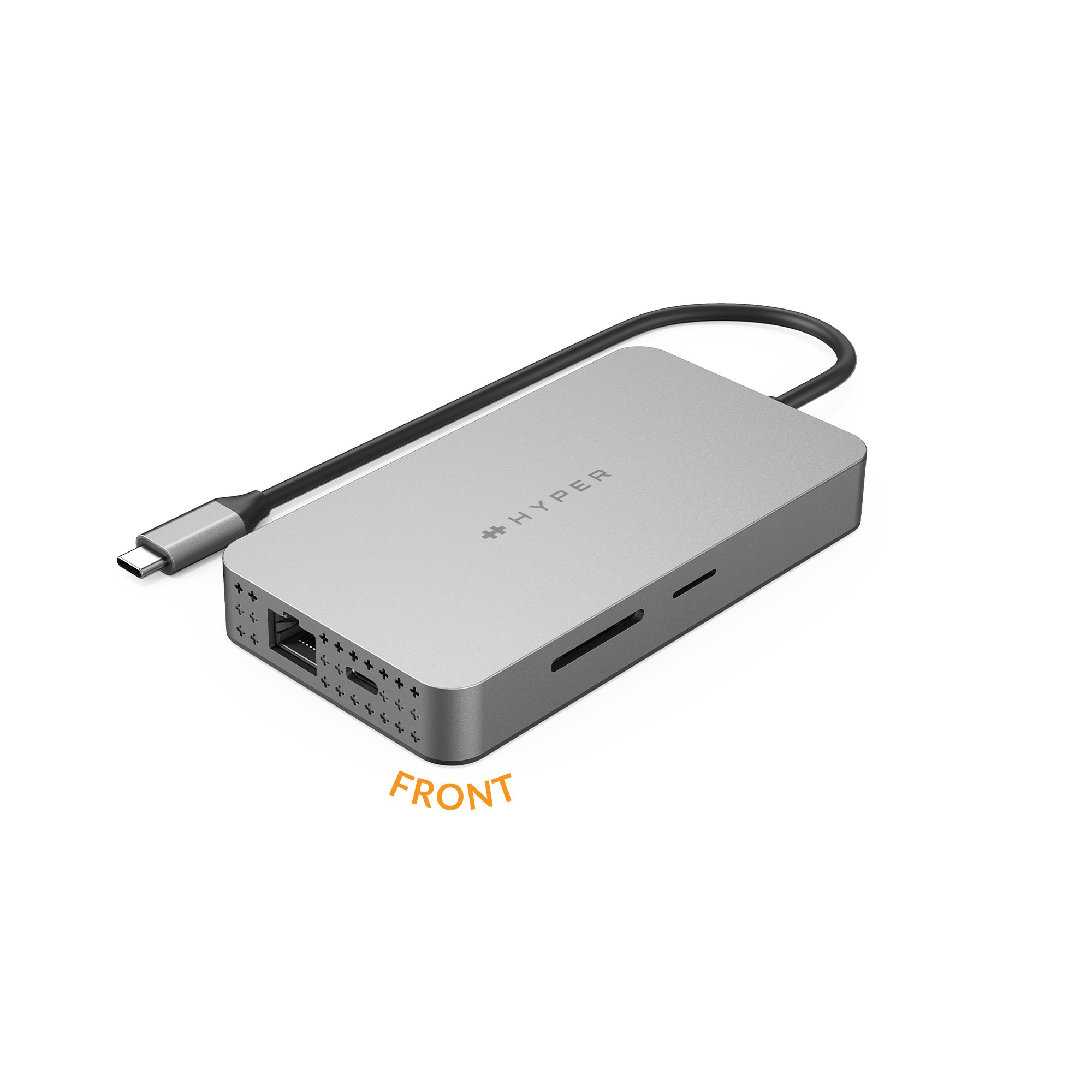 CỔNG CHUYỂN HYPER DUAL 4K HDMI 10 in1 ( ra 2 MÀN HÌNH) USB-C HUB FOR MACBOOK M1 HDM1H- Hàng chính hãng