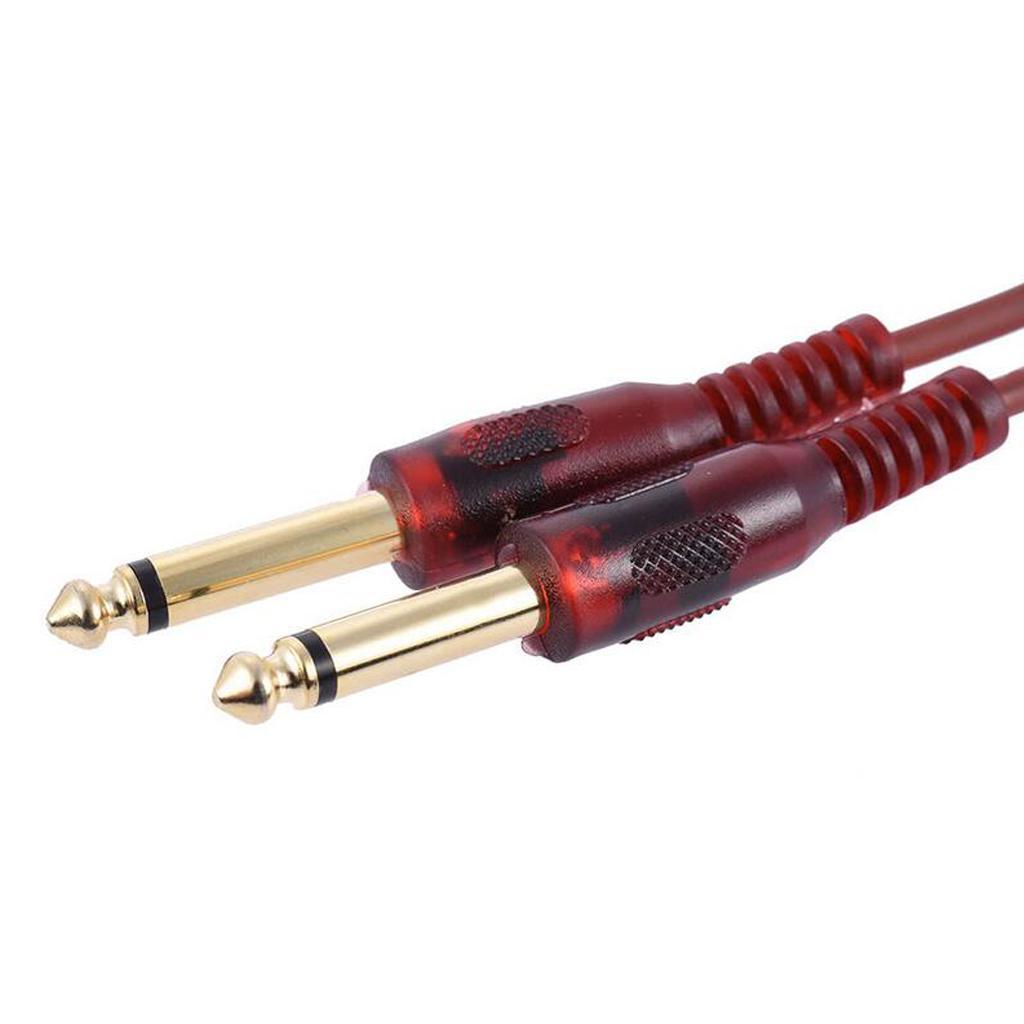 Audio Cable 3.5mm Stereo Plug to Double 6.35mm Plug Computer Mixer Cable