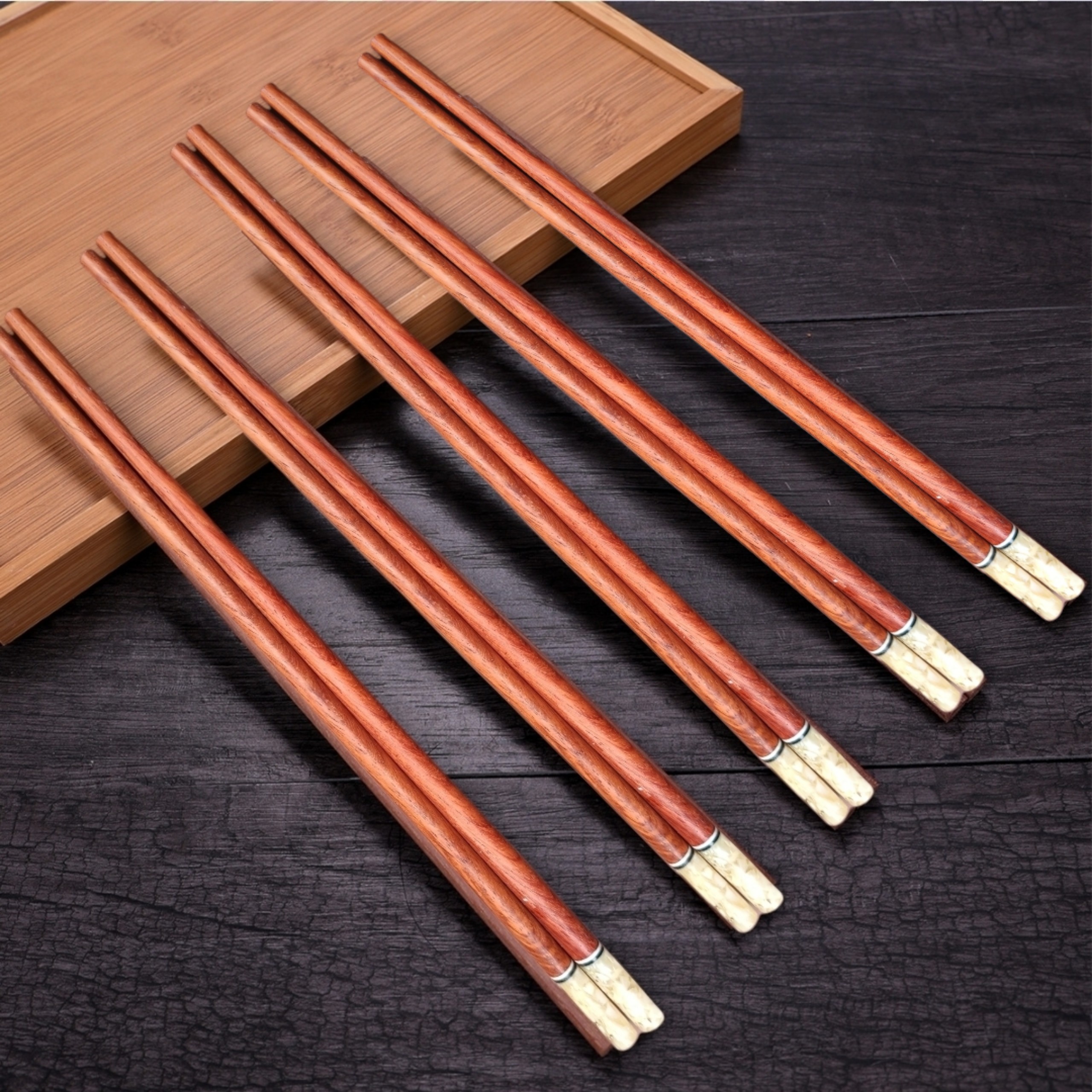 Combo 10 Đôi Đũa Gỗ Khảm Ngà - Hàng Đặc Biệt Cao Cấp