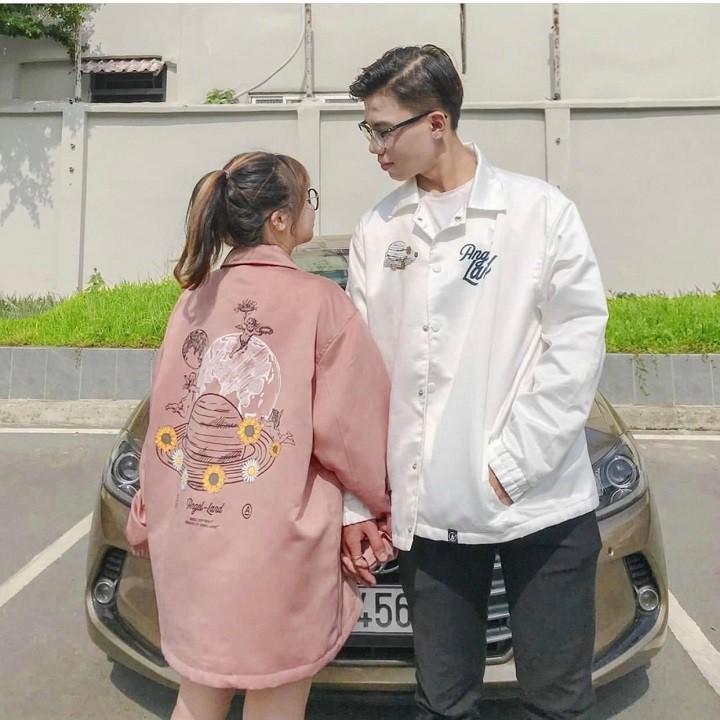 Áo khoác dù Angel land chất dù 2 LỚP - Form chuẩn Unisex Nam Nữ Couple đều mặc được