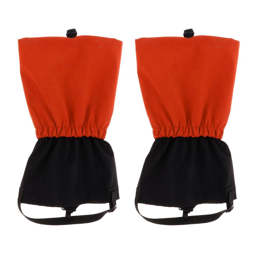 Outdoor Snow Waterproof Snow Boot Gaiters Walking High Leg Cover  Orange