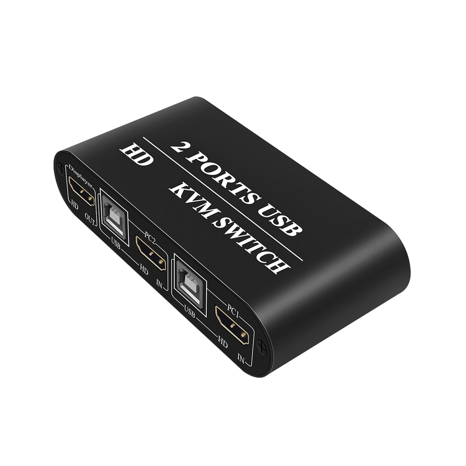 Bộ chuyển mạch chia USB KVM 2 cổng cho màn bàn phím máy in và máy nghe nhạc KH21 4K30Hz Switcher HD