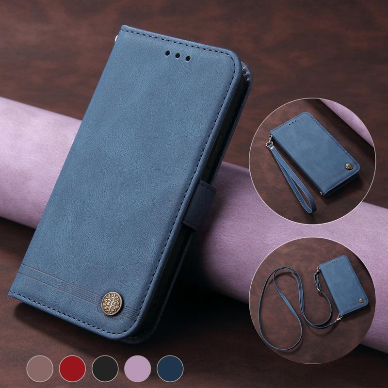 Bao da điện thoại nắp lật màu trơn cho Oppo A12 A16S A15S A35 A33 A11S A5 A9 A52 A72 A92 A54 4G A55 A93 A73 A74 A53 5G F17