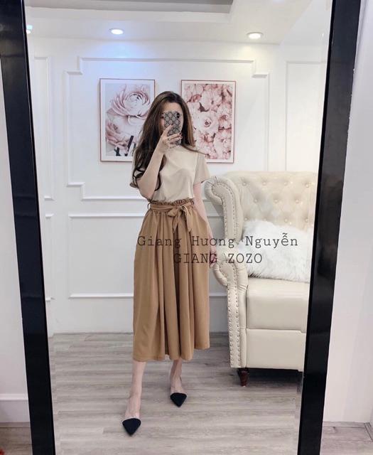 Sét áo thun quần ống rộng