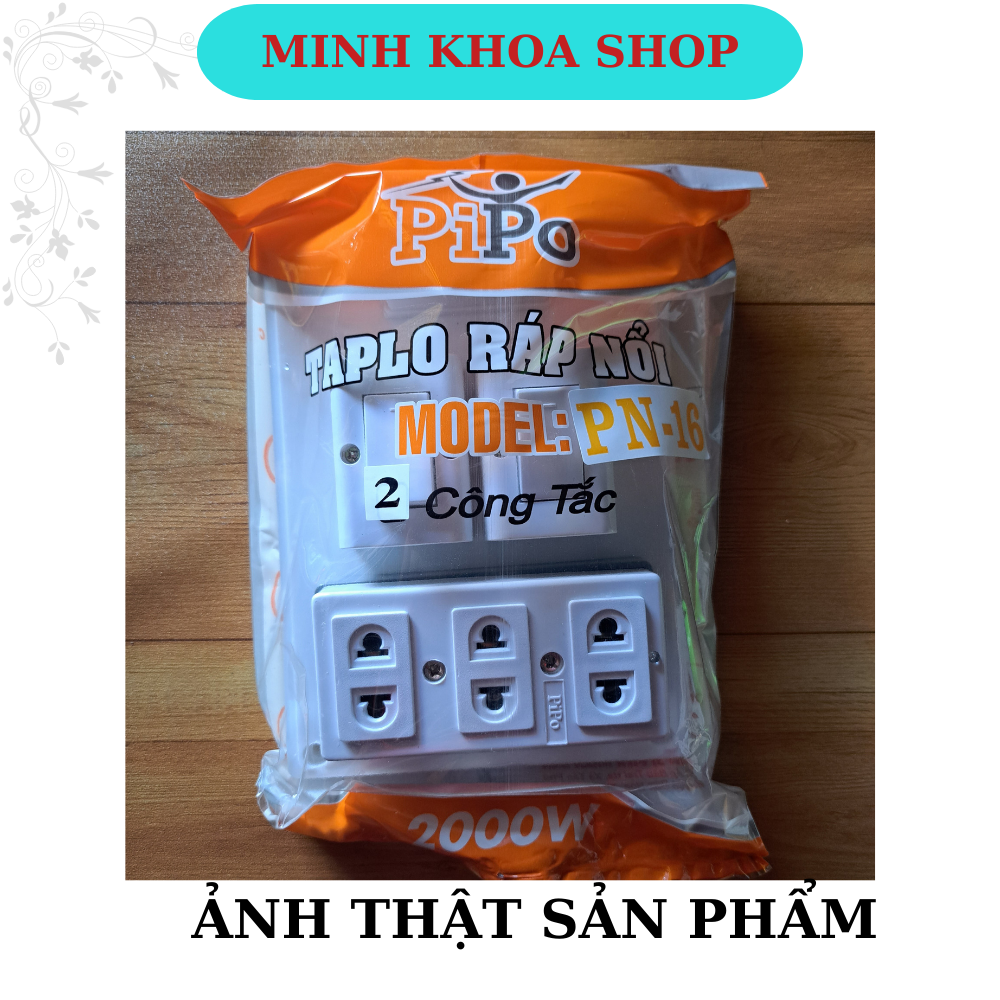 Taplo điện, Bảng Điện Nổi Pn16 PIPO 1,2,3 công tắc, ổ cắm lò xo chống giản