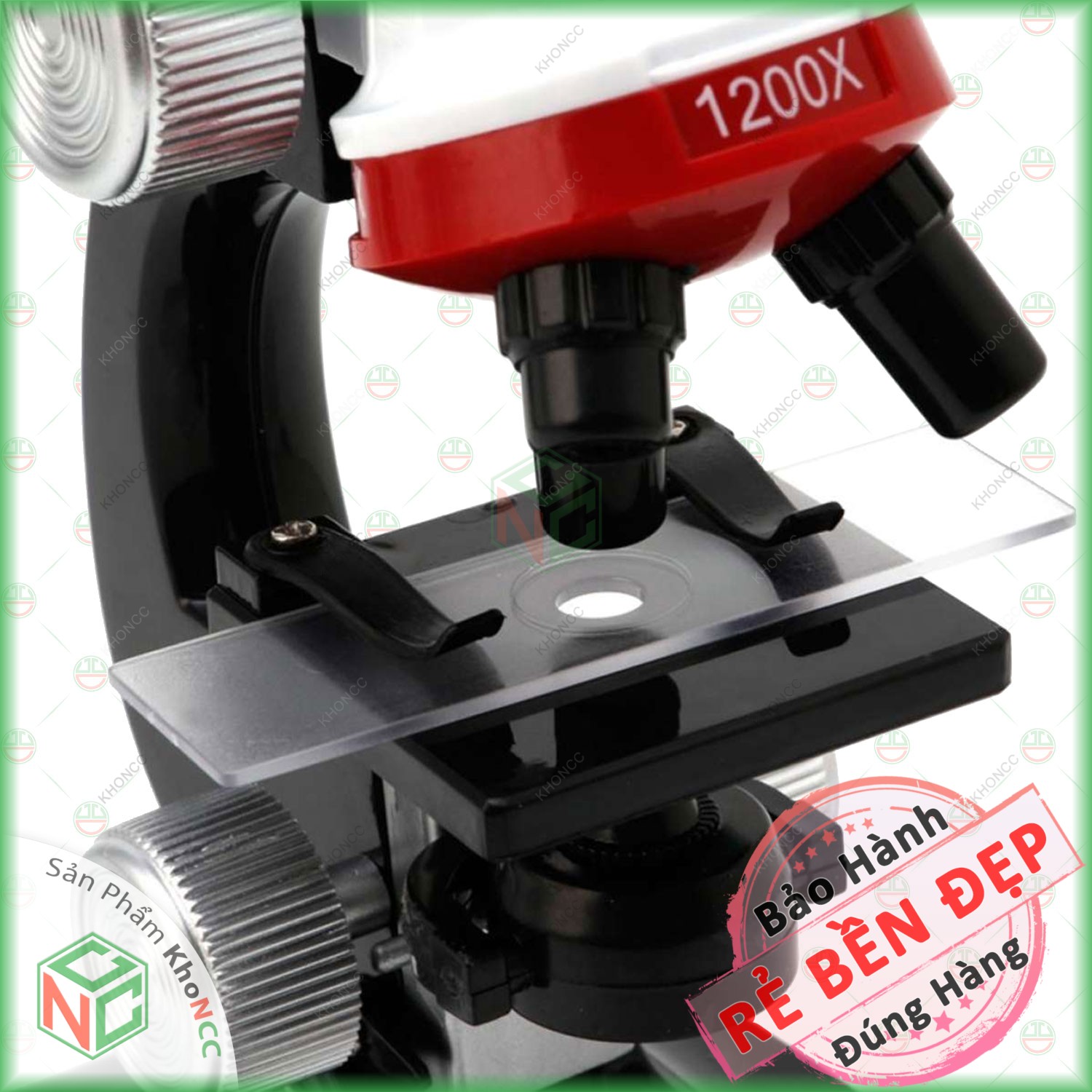 [Bé Học Tập] Bộ Đồ Chơi Kính Hiển Vi KhoNCC Hàng Chính Hãng - Kính Quang Học Cho Bé Microscope Phóng Đại Zoom 1200x - KLM-C2121-KHVCB