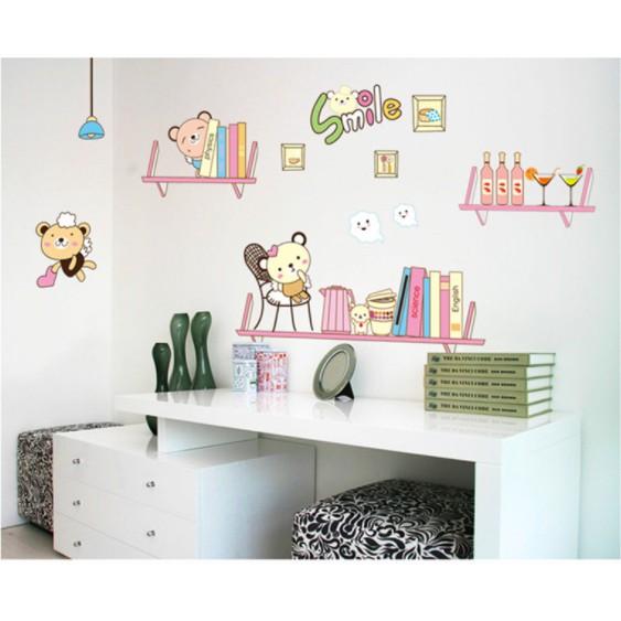 Decal trang trí Những chú gấu smile đáng yêu