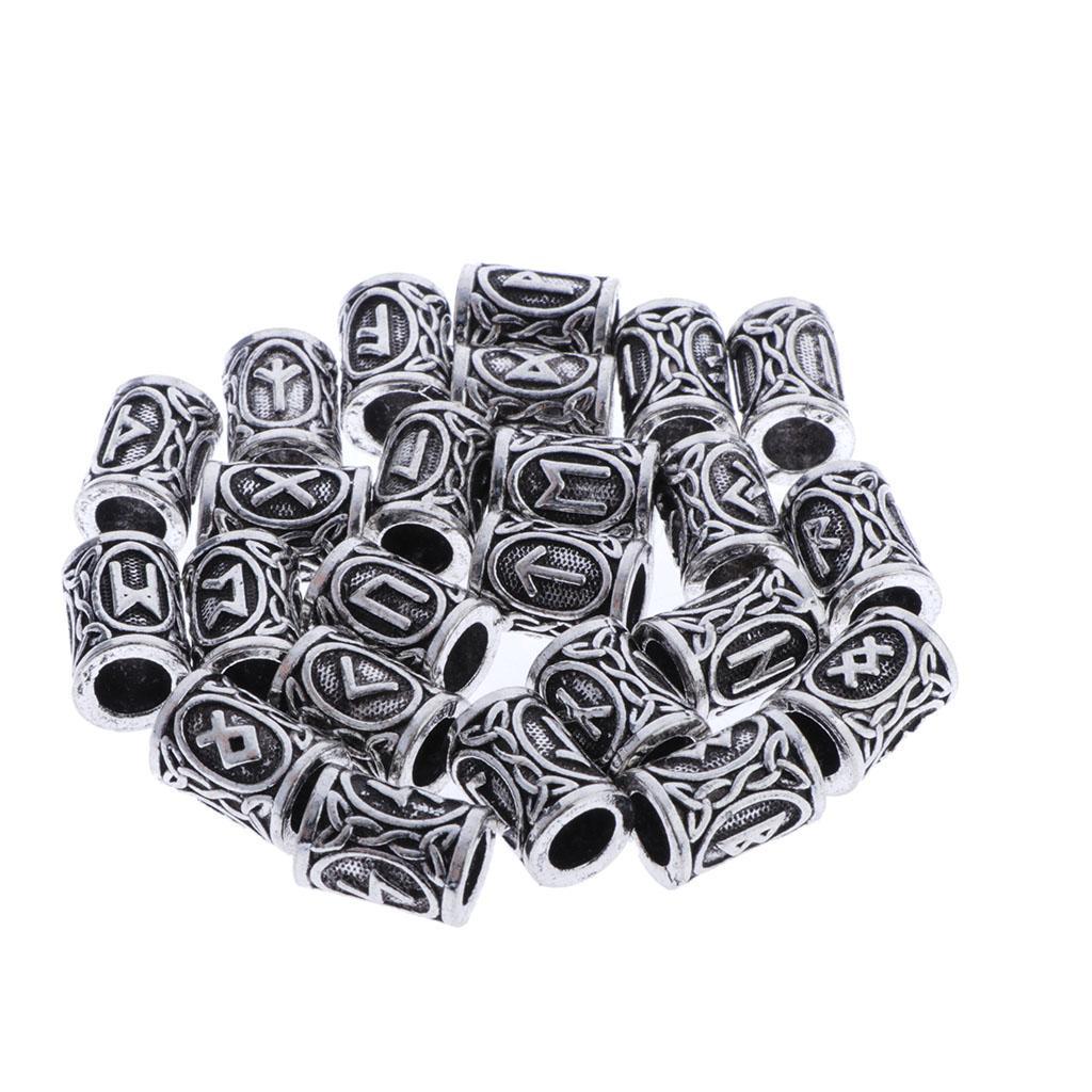 Rune Beard 24 Set Charm - Beards, , Jewellery