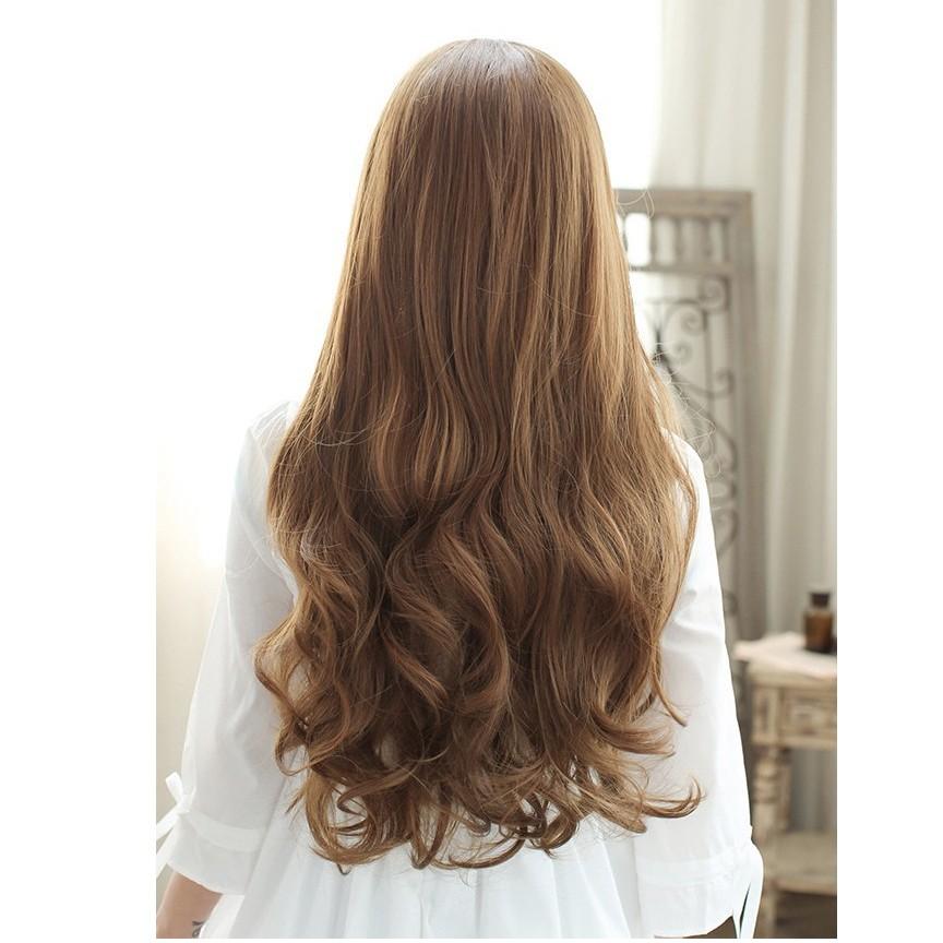 Tóc giả nữ nguyên đầu xoăn gợn Hàn Quốc, Tóc giả đẹp cả đầu - TG982