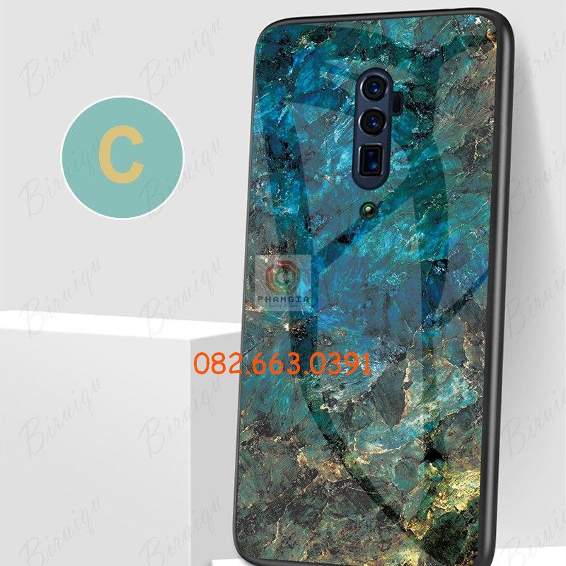 Ốp lưng tráng gương vân đá cẩm thạch sang trọng dành cho Oppo Reno 2