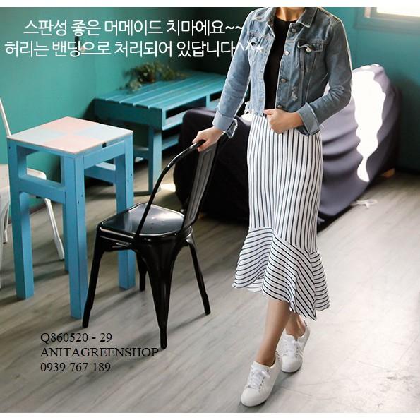 Q860520 CHÂN VÁY SỌC ĐUÔI CÁ