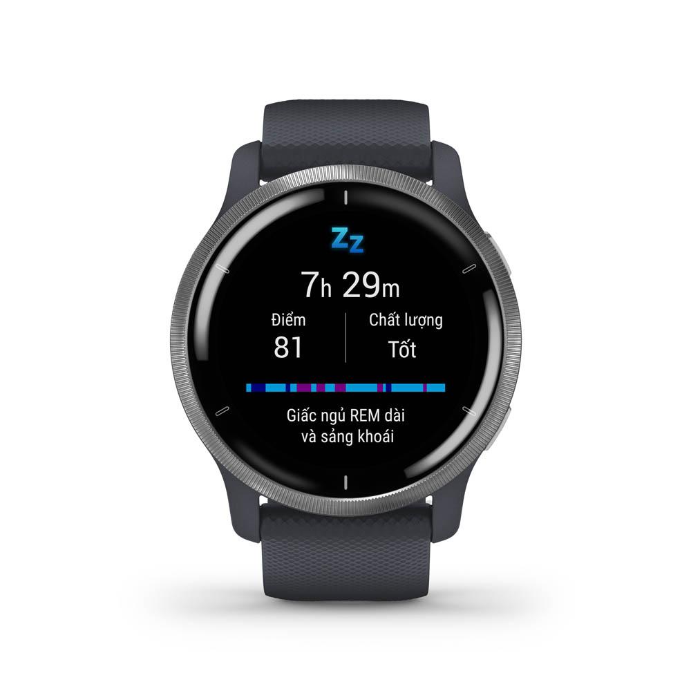 Đồng Hồ Thông Minh Garmin Venu 2 GPS Wifi (Blue Granite/Black) - Hàng Chính Hãng