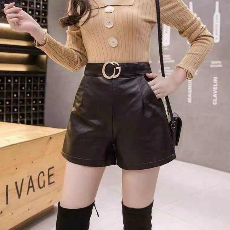 Quần short da