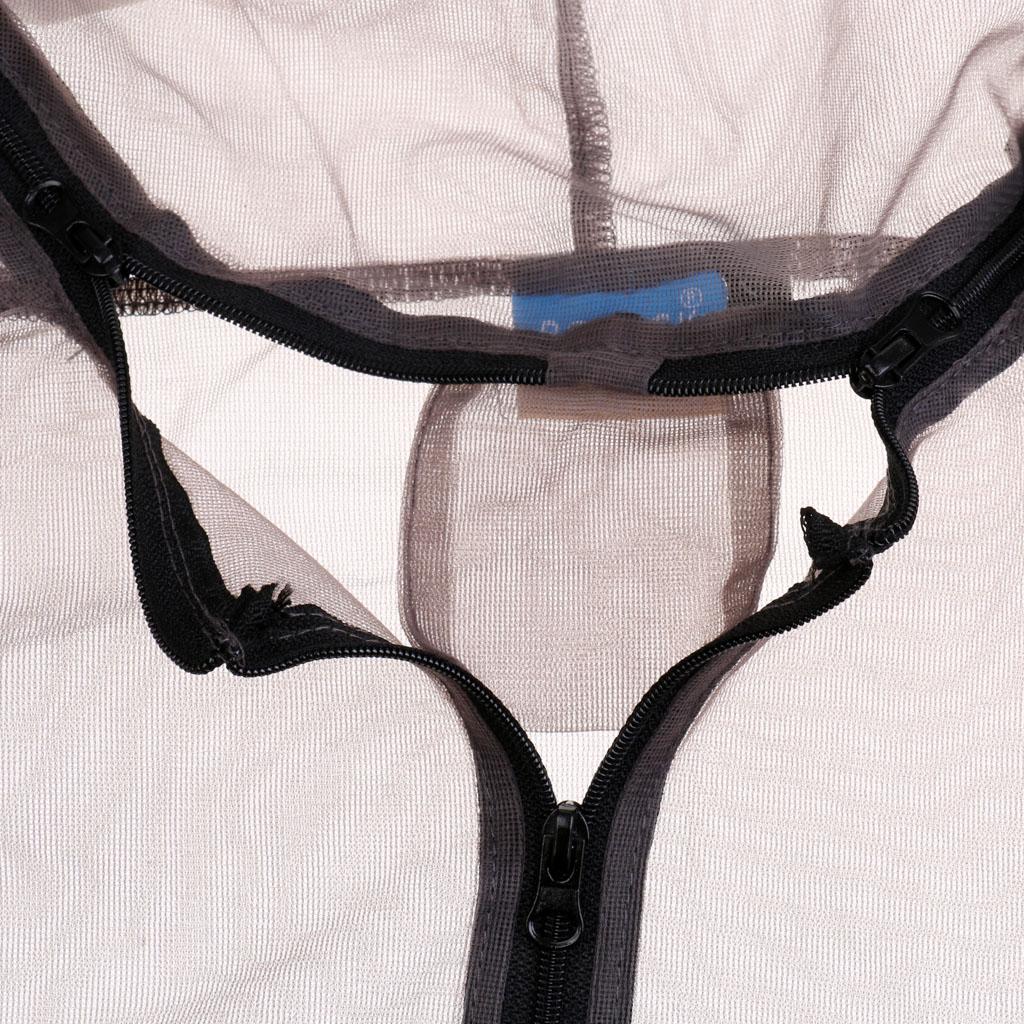 3xAnti-mosquito Mesh Clothing Bee Bug Quick-dry Repellent Suit - Gray XL