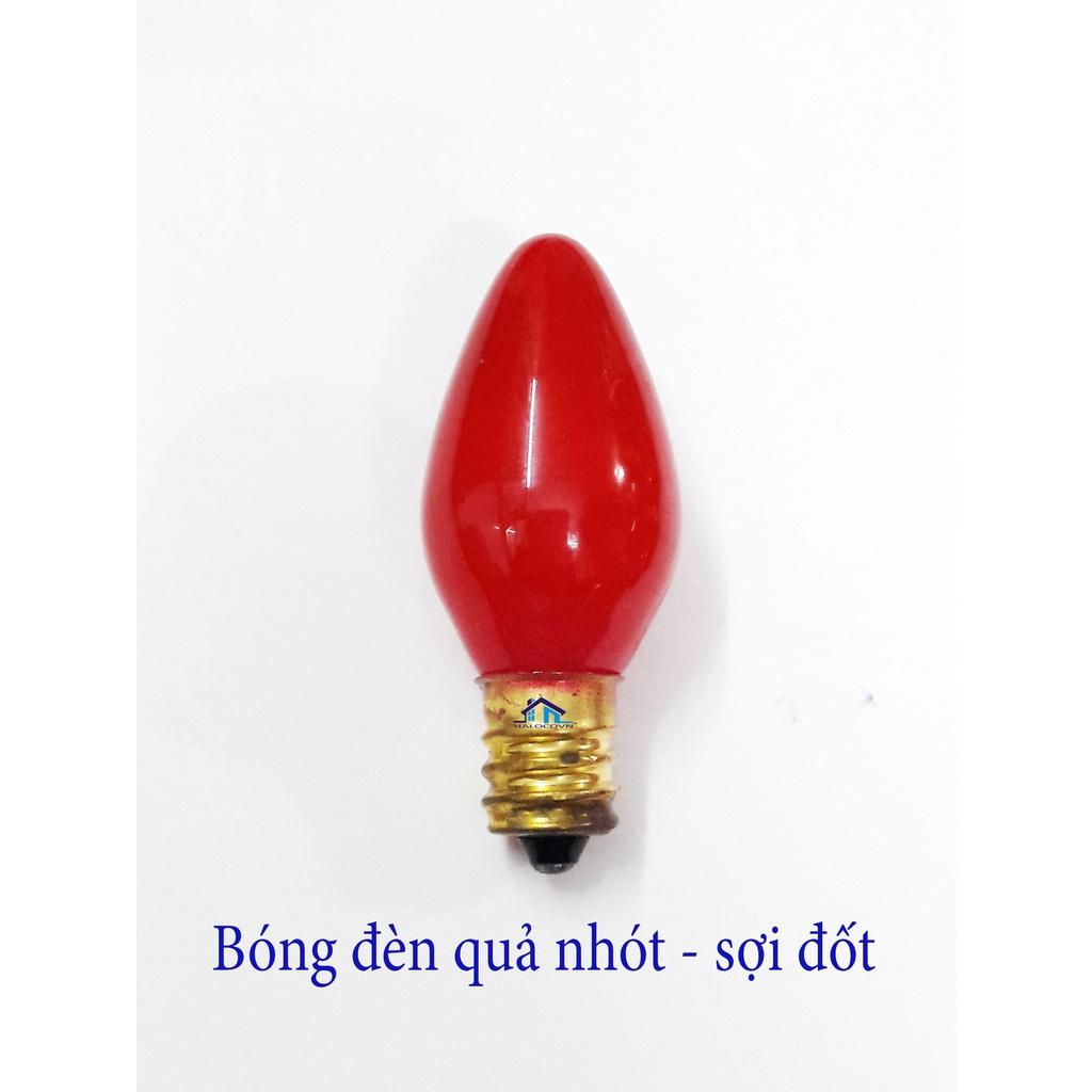 Combo 10 quả bóng nhót đỏ ớt đui xoáy cho đèn thờ điện