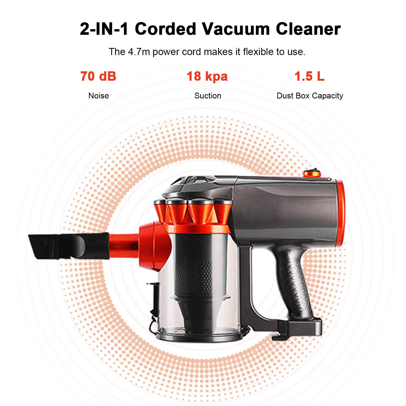 Máy Hút Bụi 2 Trong 1 Cầm Tay Gha-585 Nhẹ 600W 18Kpa Hút Mạnh