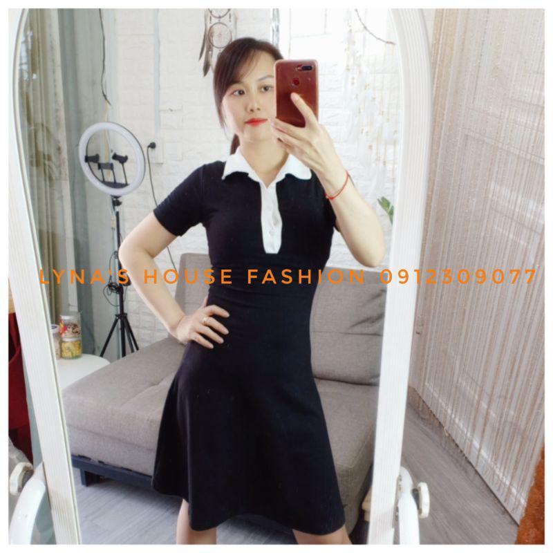 Váy Polo Tay Ngắn Dễ Thương Cổ Sơ Mi Trắng - LH116