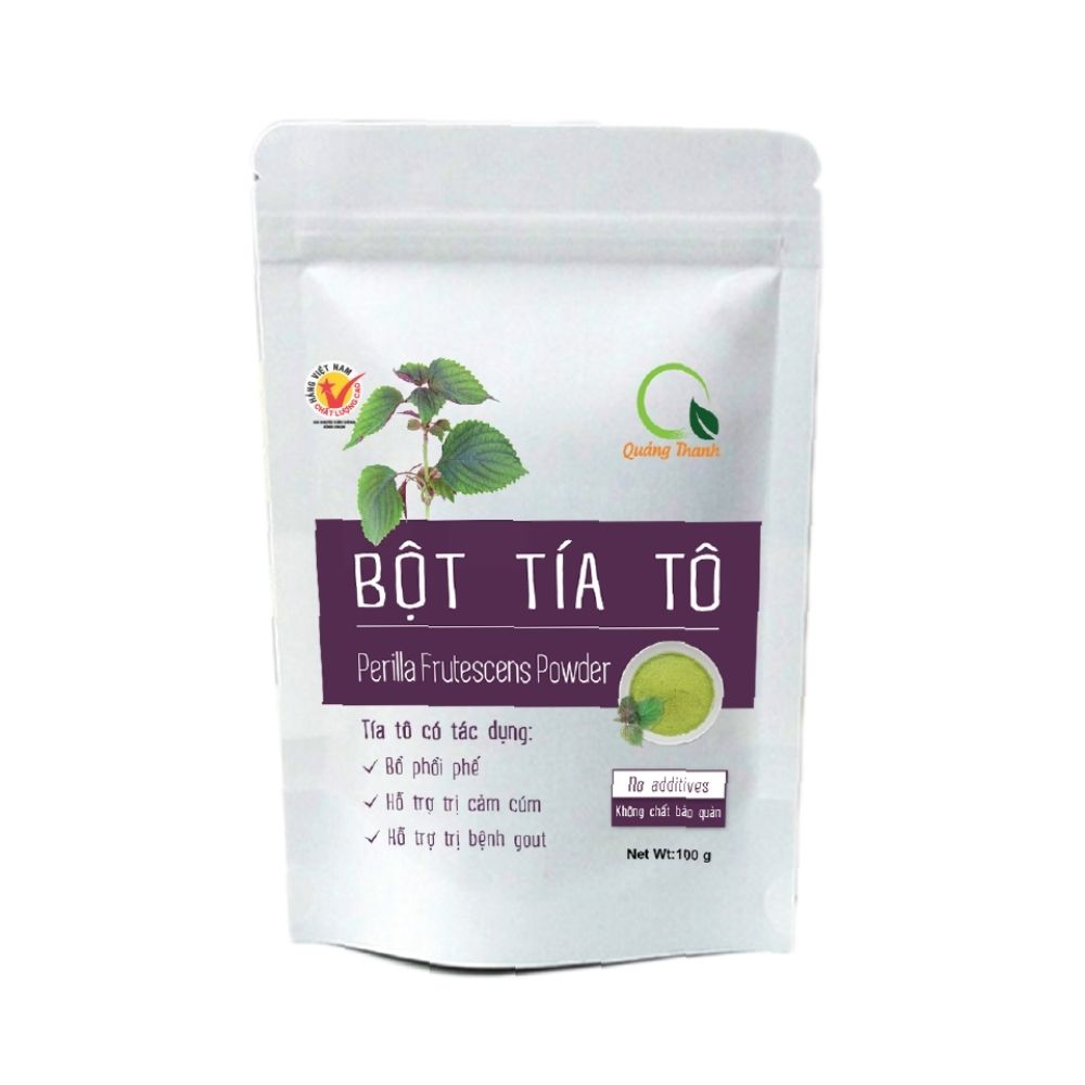 Bột Tía Tô Quảng Thanh gói 100g bổ phổi phế - Hỗ trợ bệnh gout, cảm cúm