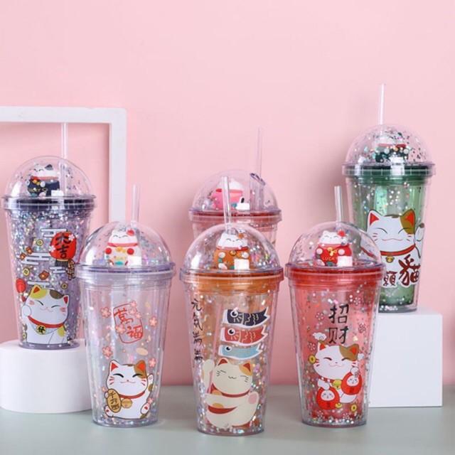 LY GIỮ NHIỆT NHŨ KIM TUYẾN 3D HÌNH KHỦNG LONG , CHUỘT CON, MÈO.. CỰC CUTE - CỐC PHA LÊ HAI LỚP CÁCH NHIỆT CÓ TẶNG KÈM ỐN