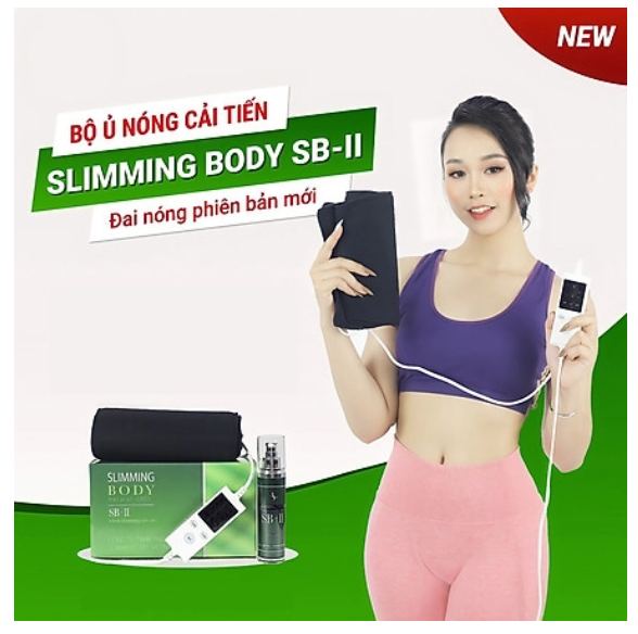 COMBO  Ủ Nóng Tan Mỡ SLIMMING BODY 2 hỗ trợ Tan mỡ Bụng , Đùi Hiệu Quả - Bản cải tiến 2021 loại chế độ hẹn giờ  tắt mở tiện lợi