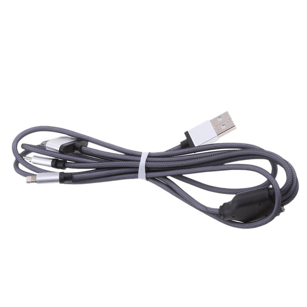 New 3 in 1 Universal Multiple USB Charger Cable For  Android