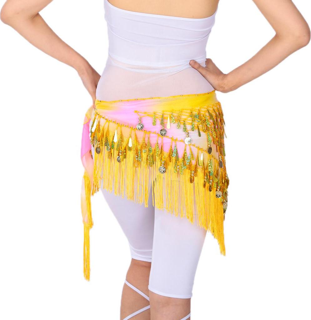 Belly Dance Tua Triangle Shawl Belt Chain Trang Phục Hip Khăn Sequin