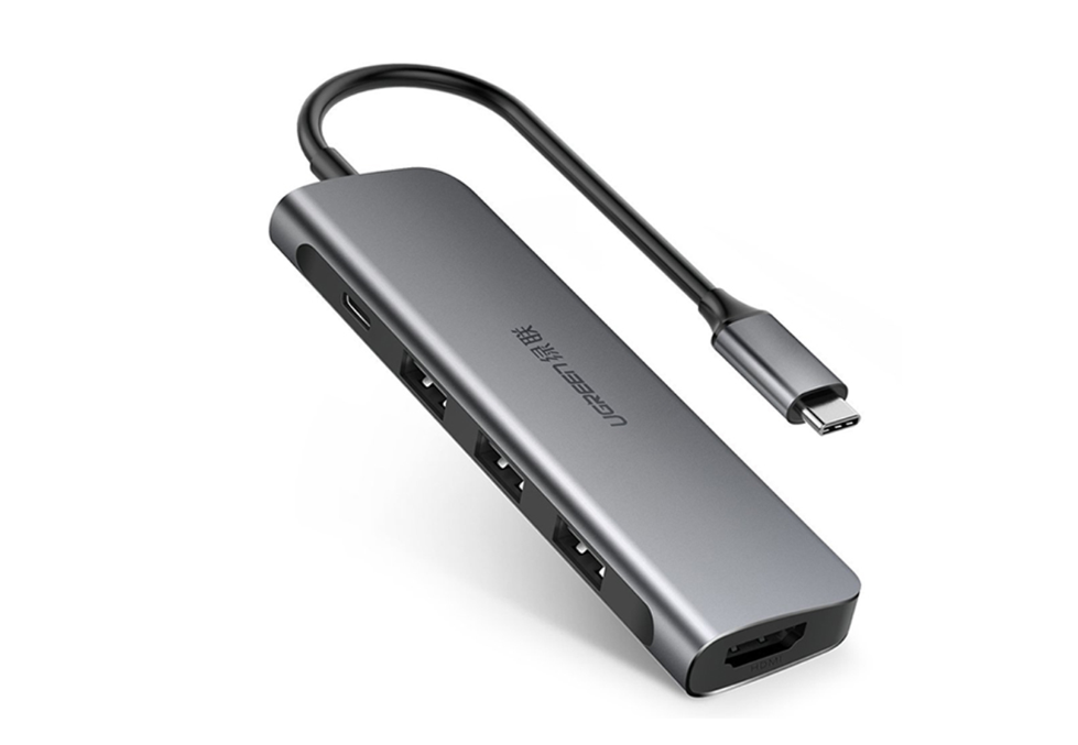 Bộ chuyển đổi đa năng USB type C 6 in 1 UGREEN CM136 80132 - Hàng chính hãng