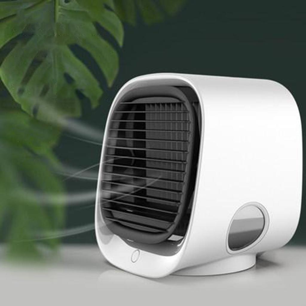 2xPortable Evaporative Air Fan Cooling Air Conditioner Humidifier White
