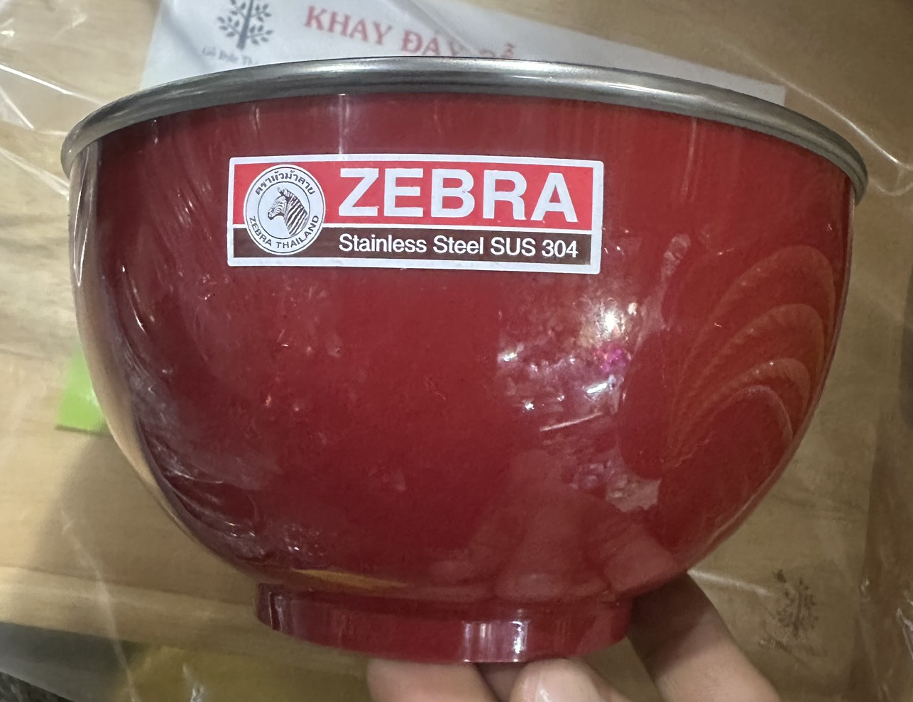 Tô Inox 304 Zebra màu 15cm , màu 2023 - nhập khẩu Thái Lan