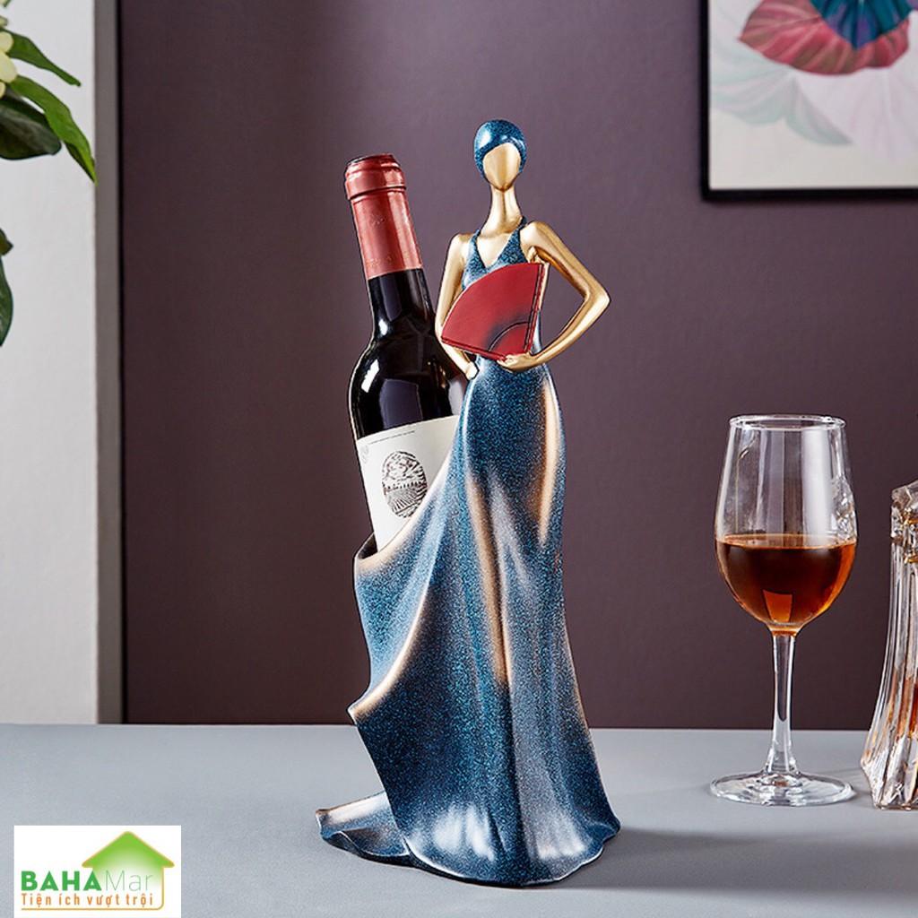 GIÁ ĐỂ VANG TƯỢNG CÔ GÁI HOÀI CỔ VINTAGE ĐỂ TỦ, BÀY BÀN TRANG TRÍ "BAHAMAR" Hoàn hảo cho những người yêu thích vang