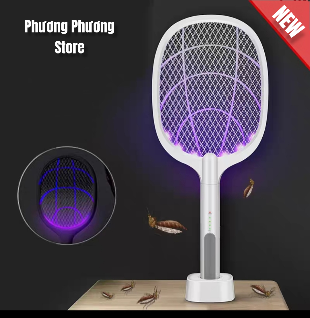 Vợt Muỗi Thông Minh 3 Trong 1 Super Pro Tích Hợp Vợt Bắt Muỗi, Bẫy Muỗi và Đèn Ngủ Siêu Tiện Lợi, An Toàn Giúp Bảo Vệ Giấc Ngủ Gia Đình Bạn