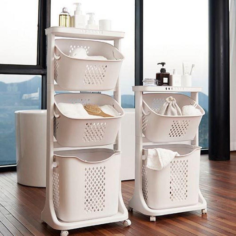 Kệ Nhựa Việt Nhật 3 Tầng Có Bánh Xe