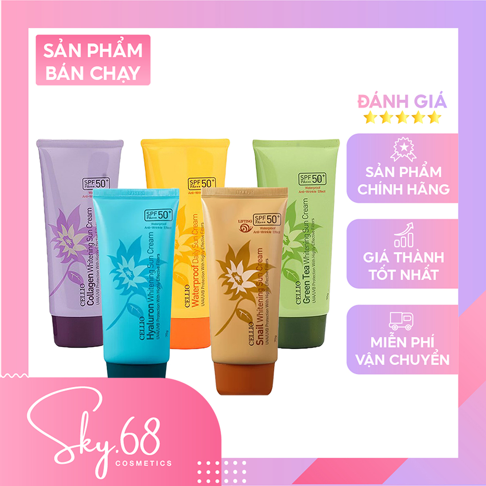 Kem Chống Nắng Cellio Sun Cream SPF50+ PA+++ 70g