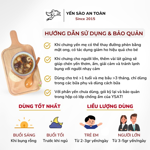 Yến nguyên tổ làm sạch cao cấp dinh dưỡng cao 61% protein từ tổ yến Khánh Hòa Yến Sào An Toàn