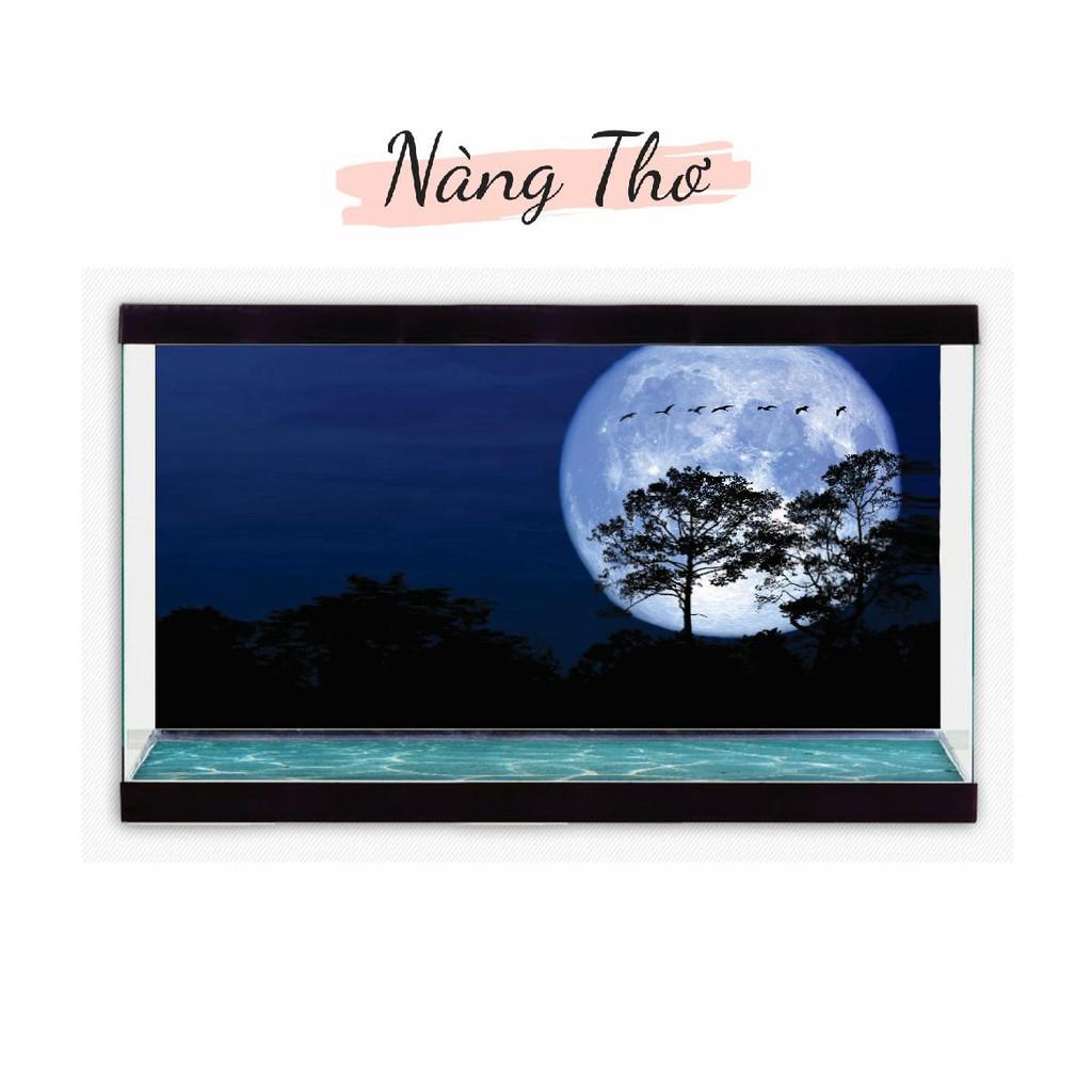 TRANH MẶT TRĂNG 3D DÁN HỒ CÁ NEW MOON_DECAL VIP