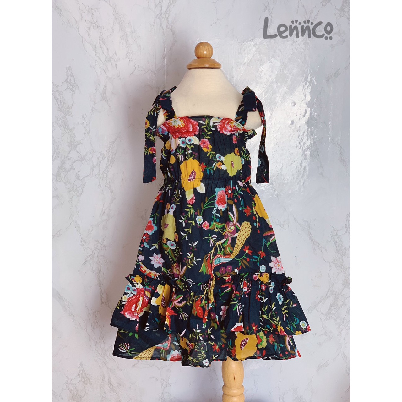Maxi hoa xanh than Lennco