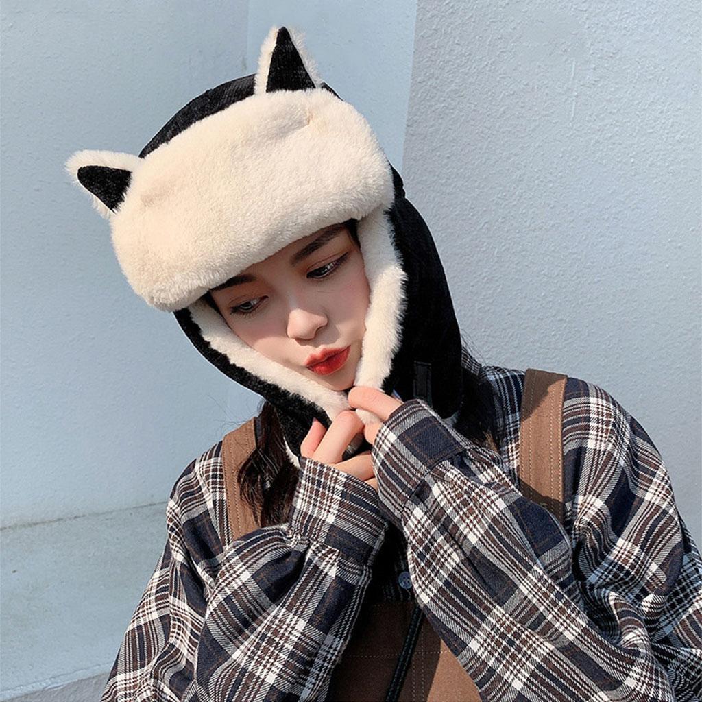 Winter Trapper Bomber Hat Windproof Ushanka Snow Men Hat for Hiking
